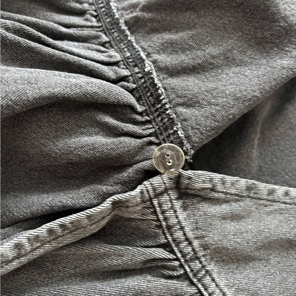 Zara Girl Black Denim Wrap Dress Size 6 EUC - Picture 7 of 8